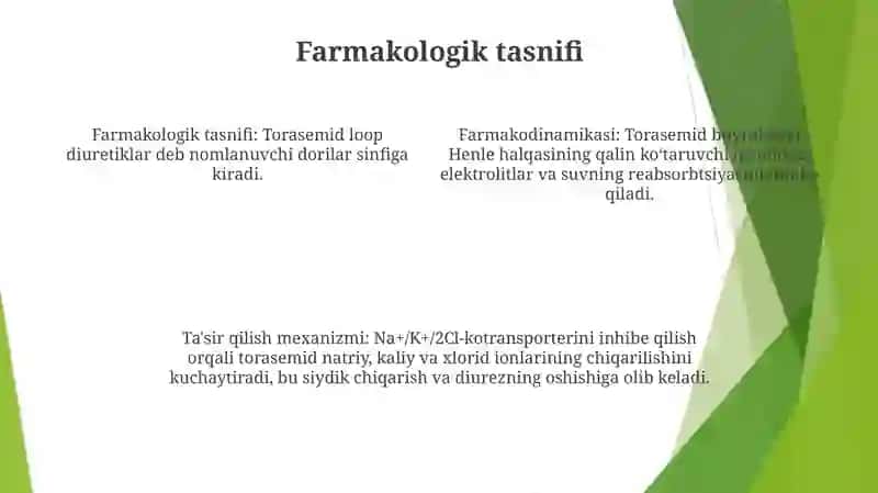 Torasemid Preparatining Farmakodinamikasi 3