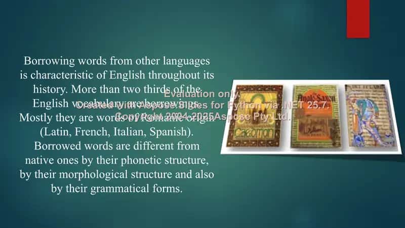 Analysis of borrowings from non-European languages in modern English 3