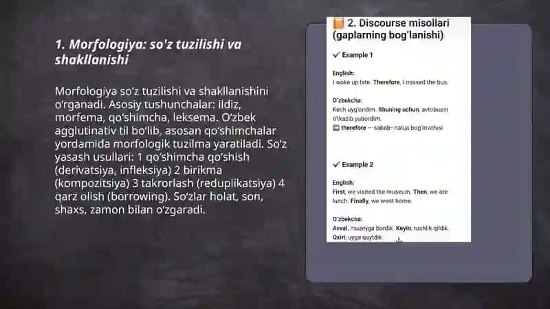 Morfologiya: so'z tuzilishi va shakllanishi 3