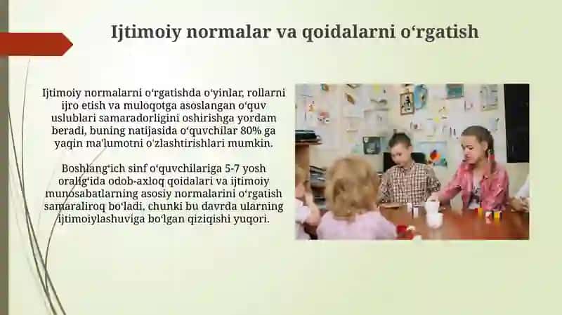 Boshlangʻich sinf oʻquvchilarining ijtimoiylashtirish asoslari 3