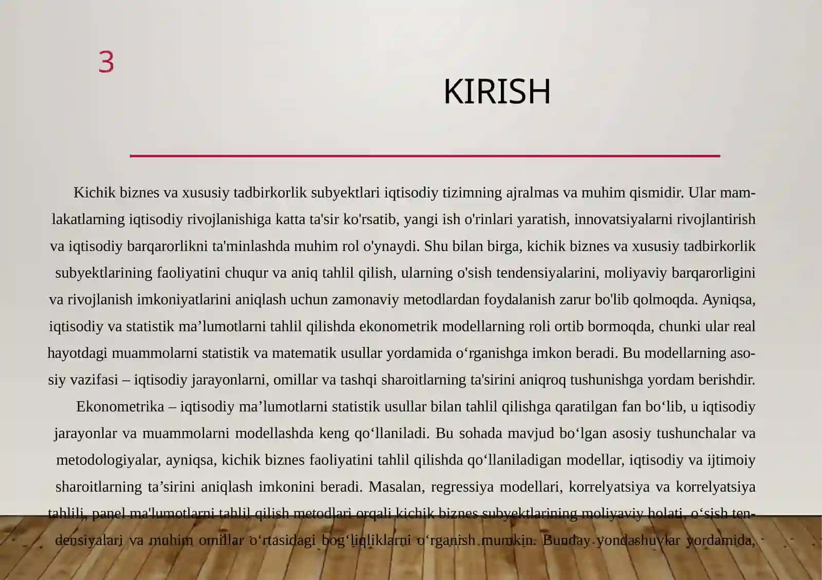 Kichik Biznes Va XuSuSiy Tadbirkorlik Subyektlari Faoliyatini Tahlil Qilishda Ekonometrik Modellardan Foydalanish 3
