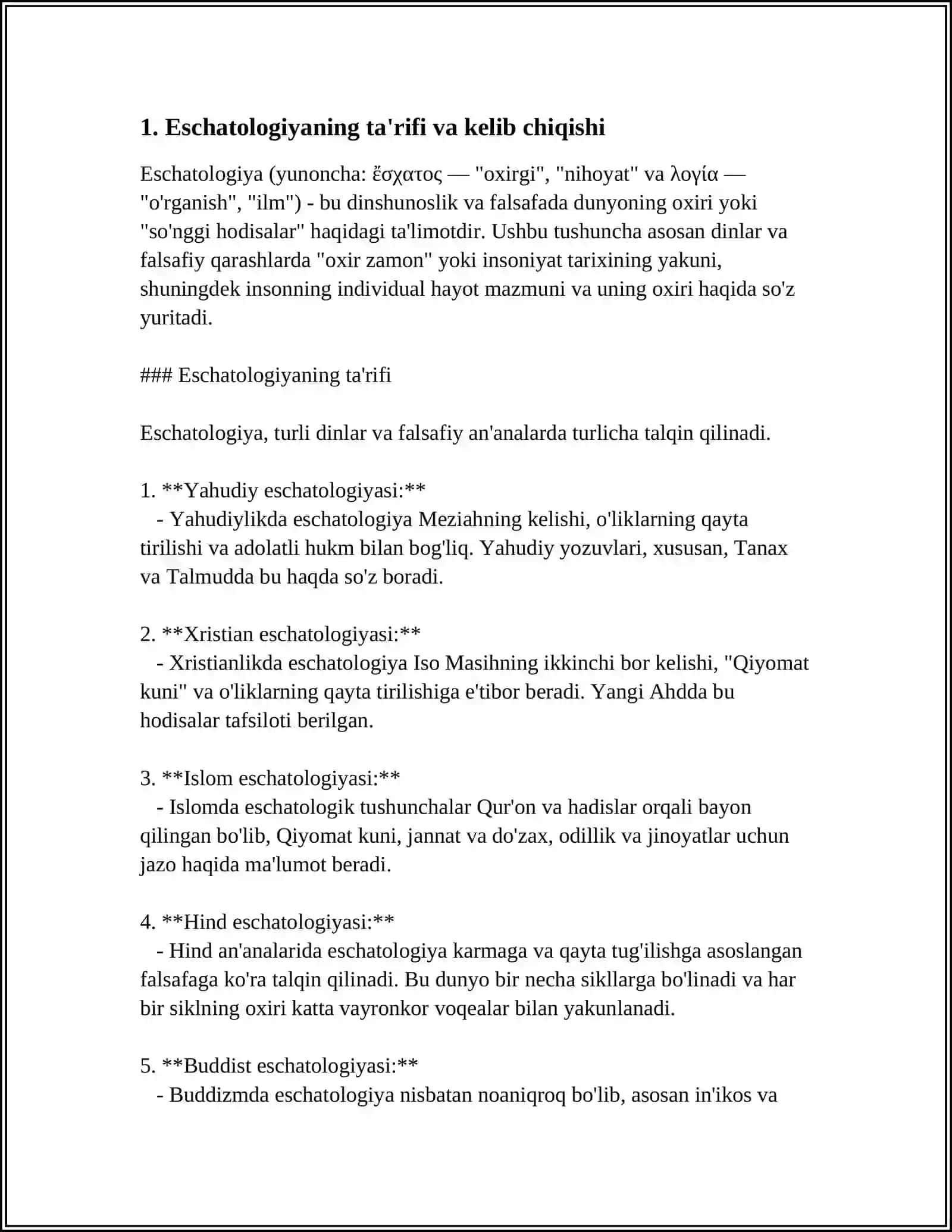 ESXATOLOGIYANING MOHIYATI 3