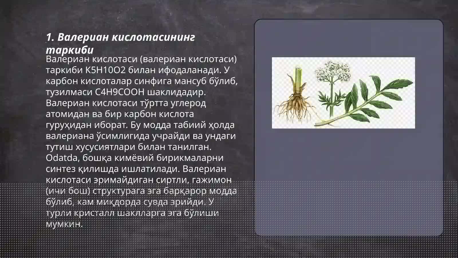 Валериан кислотаси 3