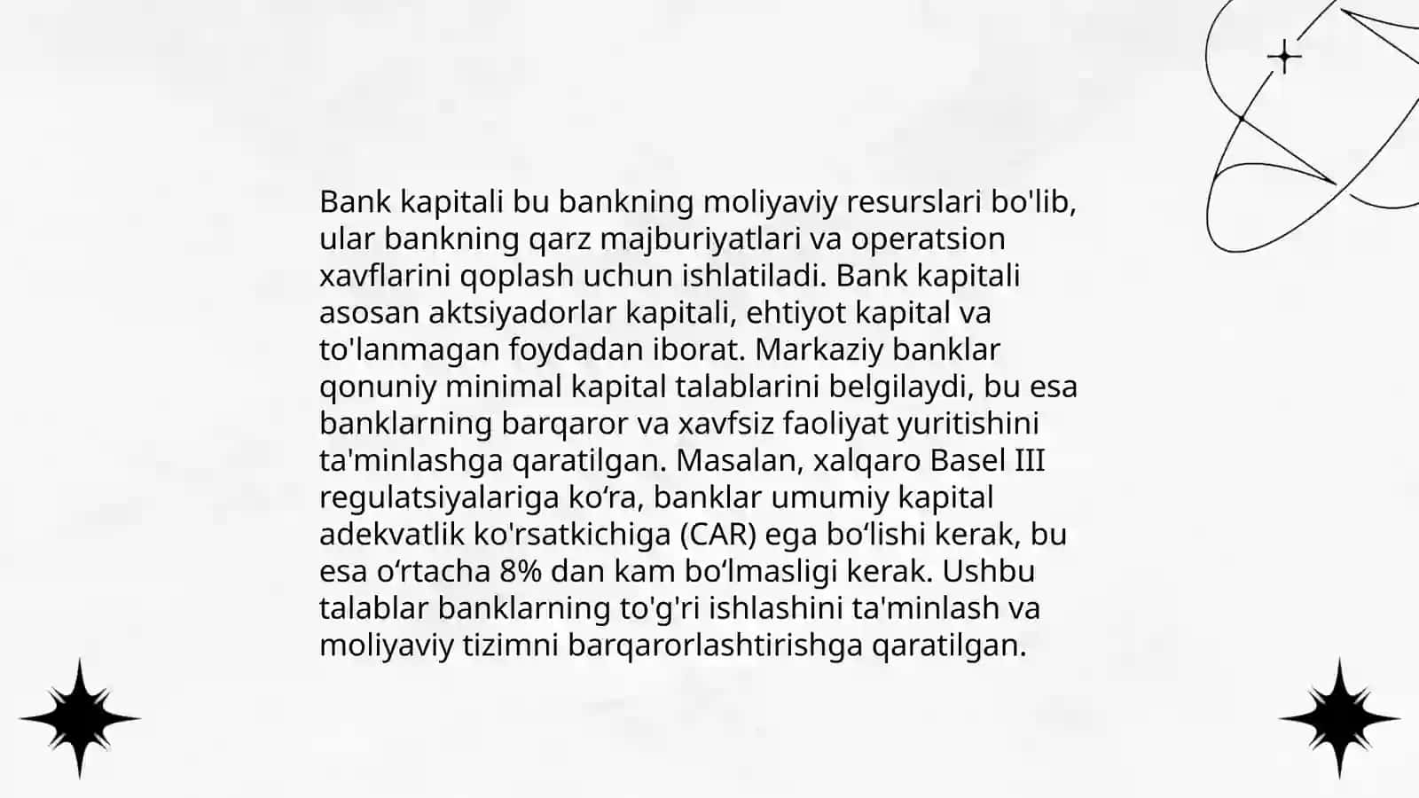 Bank kapitalining yetarliligi va dinamikasi tahlili 3