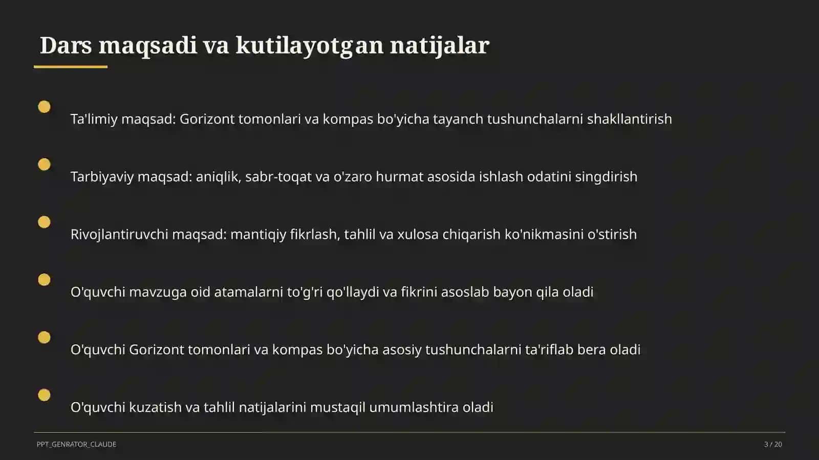 Gorizont tomonlari va kompas (3-sinf) 3