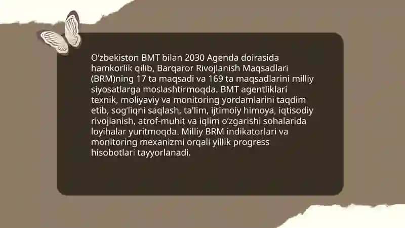 Oʻzbekistonning xalqaro tashkilotlar bilan hamkorlik aloqalari 3