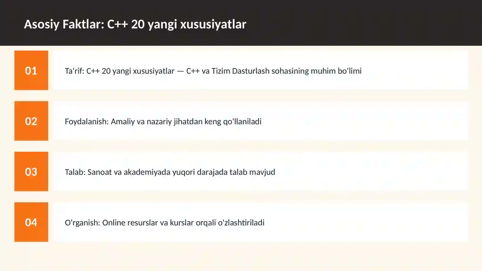C++ 20 yangi xususiyatlar 3