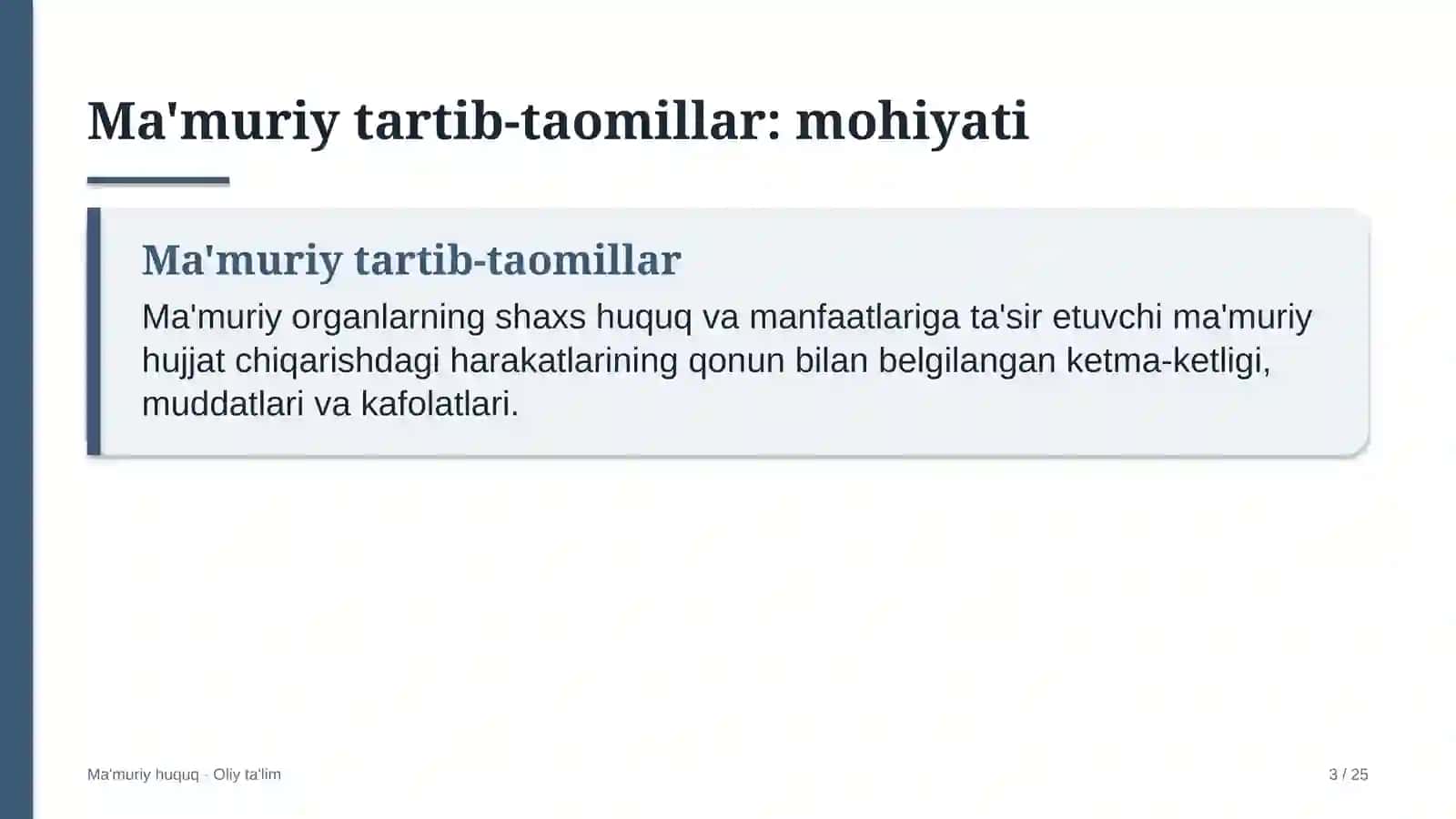 Ehtiyot qismlar do'konlarida ma'muriy tartib-taomillar 3