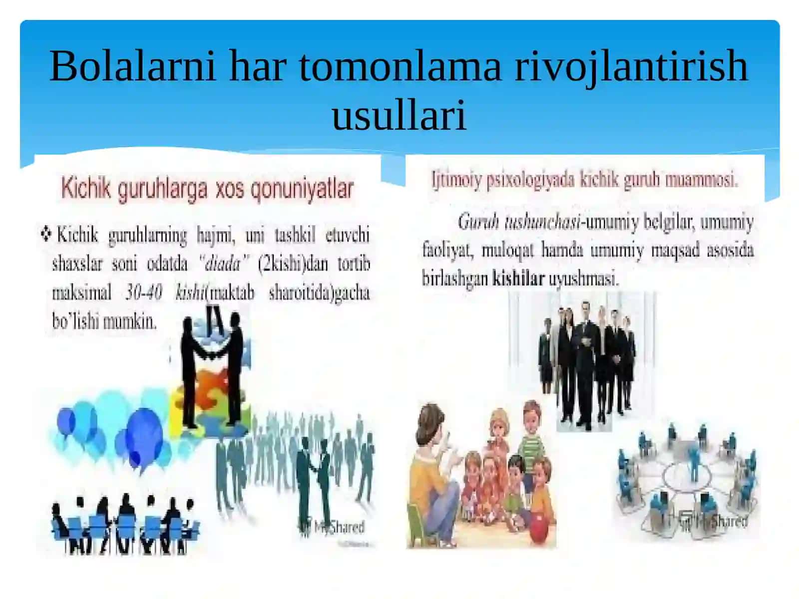Bolalarni hartomonlama va rivojlantirish usullari 3