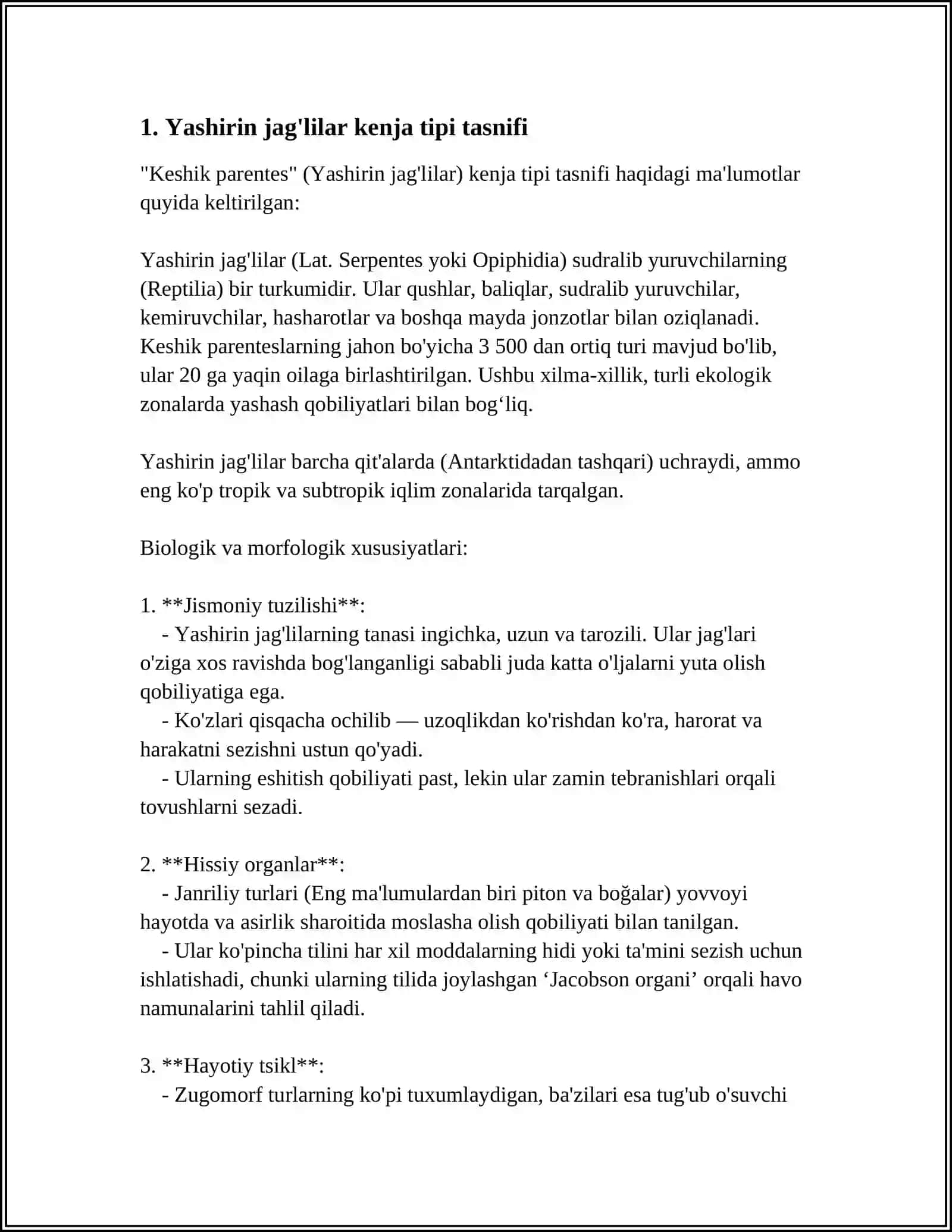 YASHIRIN JAGʻLILAR KENJA TIPIGA HARAKTERISTIKA BERING 3
