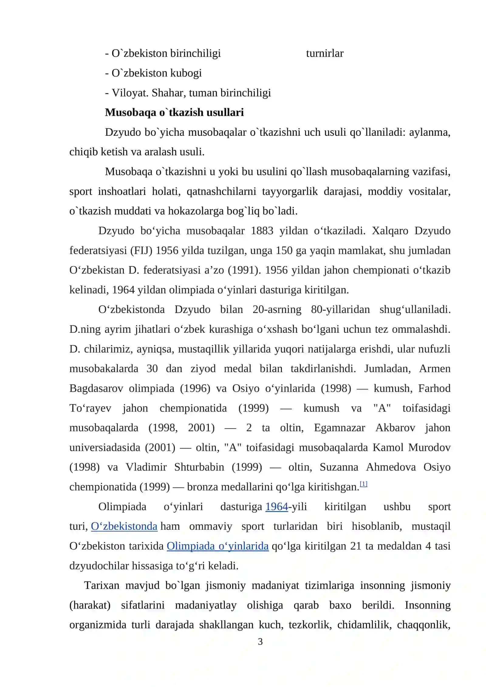 Dzyudo musobaqalarini tashkil qilish va o`tkazish usullari 3