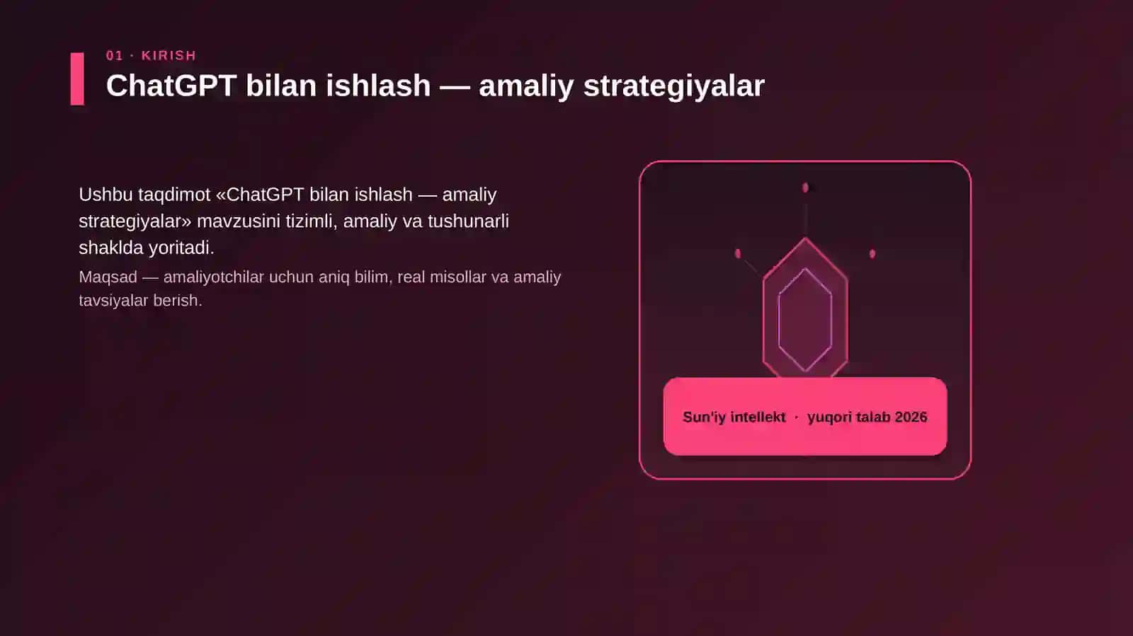 ChatGPT bilan ishlash — amaliy strategiyalar 3