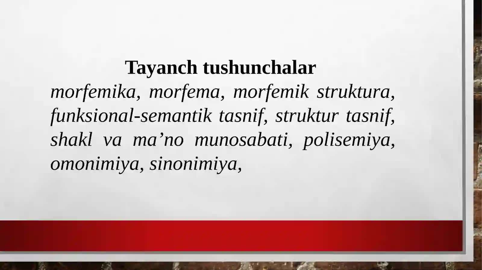 OʻZBEK TILI MORFEMIKASI 3