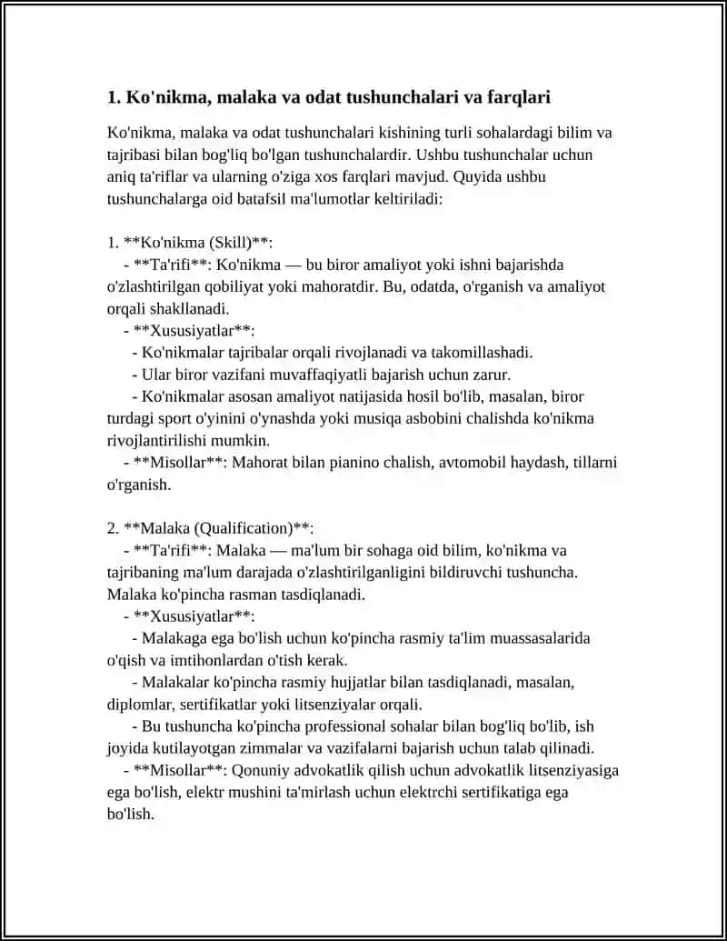 UMUMIY PSIXALOGIYA: KOʻNIKMA, MALAKA VA ODATLARNING SHAKILLANISHI 3