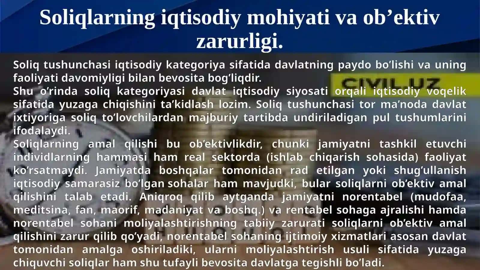 Soliqlarning makroiqtisodiy mohiyati varoli 3