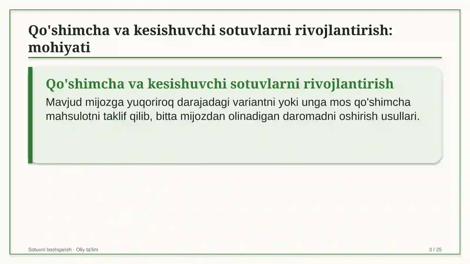 Kon-metallurgiya kombinatlarida qo'shimcha va kesishuvchi sotuvlarni rivojlantirish 3
