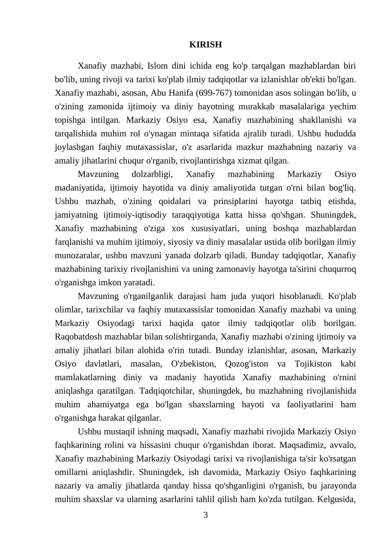 Xanafiy mazhabi rivojida Markaziy Osiyo faqhkarining roli va hissasi 3