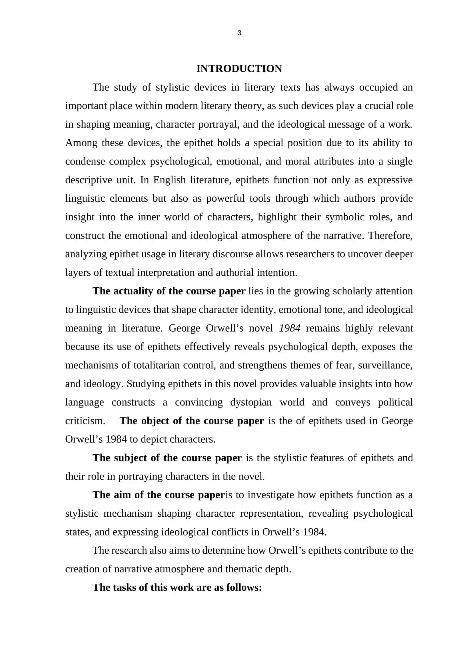 Epithet as means of character depiction in G. Orwell’s novel "1984" 3