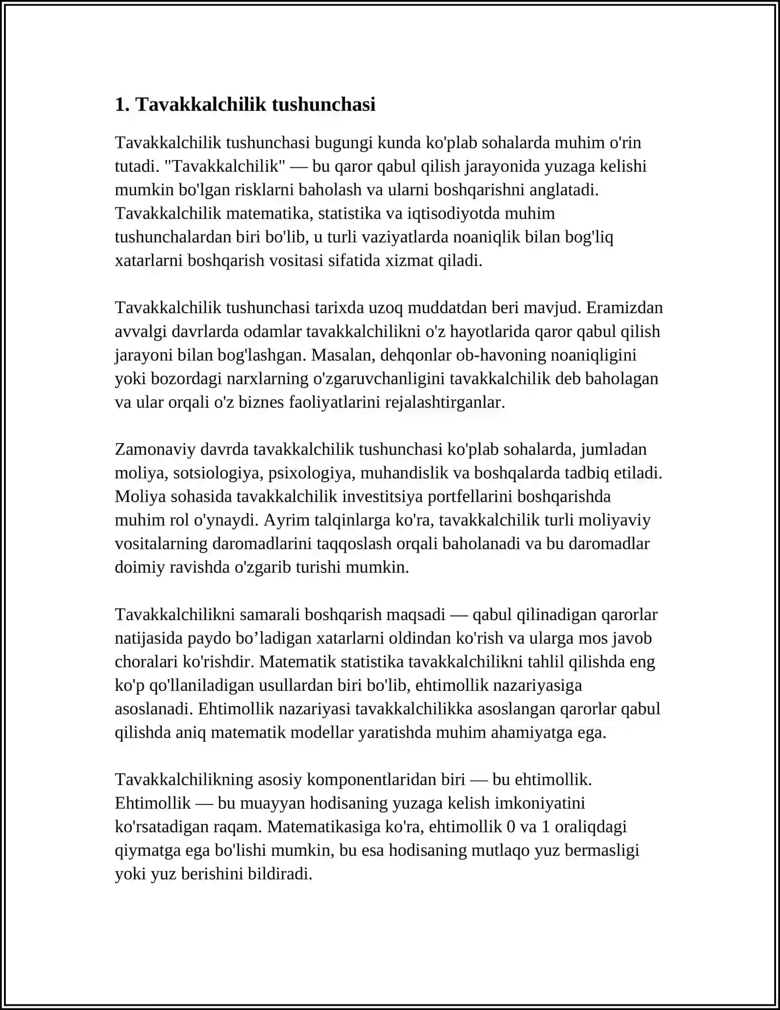 BIZNESDA TAVAKKALCHILIK TUSHUNCHASI VA MOHIYATI 3