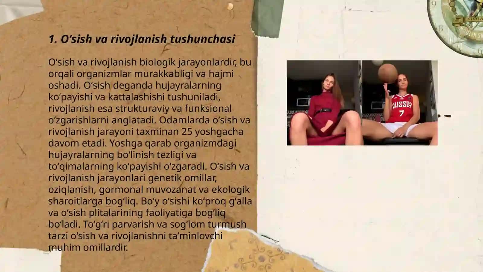 Oʻsish va rivojlanishning umumiy qonuniyatlari. Organizm va muhit 3