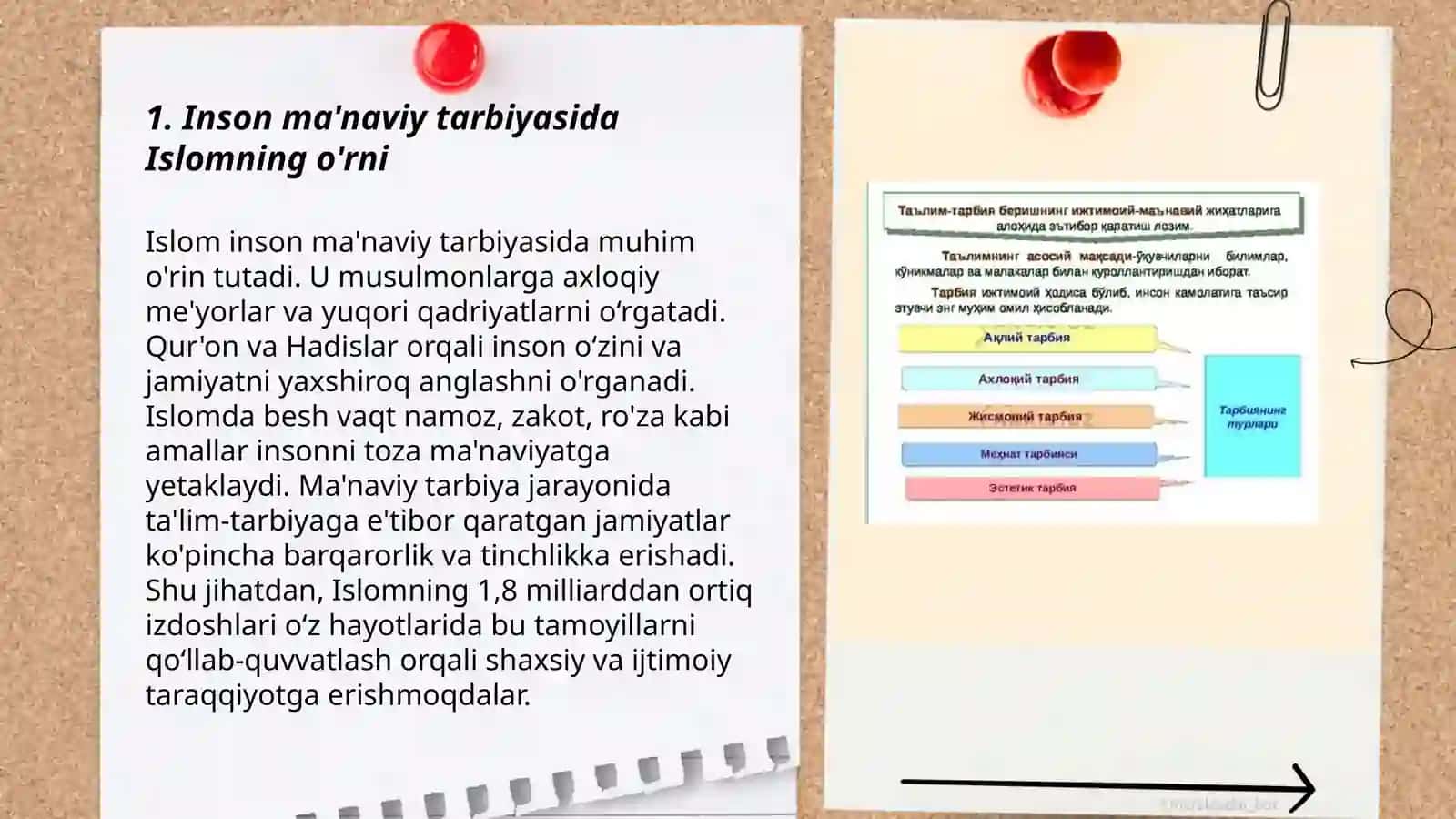 Inson ma'naviy tarbiyasida Islomning o'rni 3