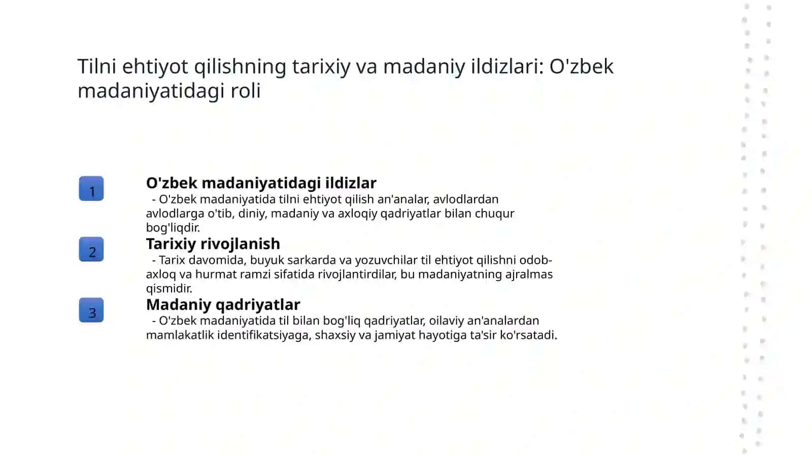 Hibatul-haqoyigi ning 2-bobi *Tilni ehtiyot qilish' ning foydalari xususida 3