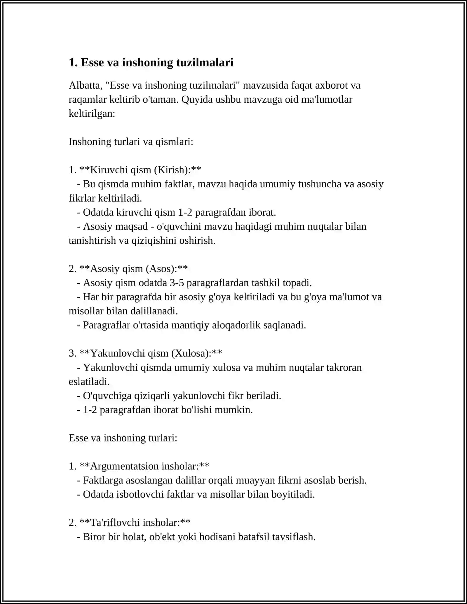 ESSE VA INSHONING FARQLI TOMONLARI 3