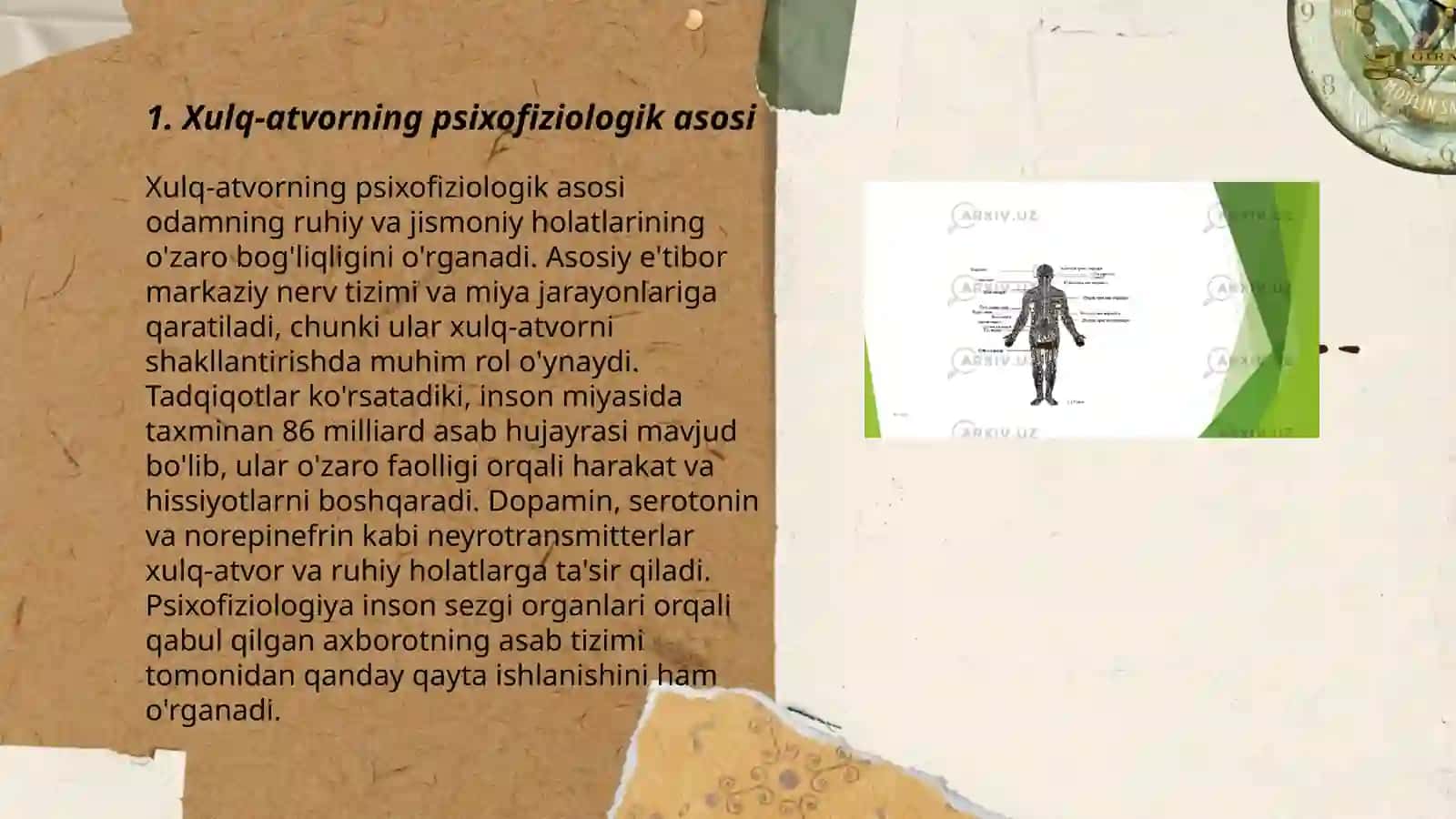 Xulq-atvorning psixofiziologik asosi. Ong taraqqiyoti va ongsizlik 3