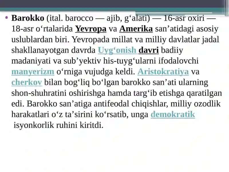 Barokko uslubi 3
