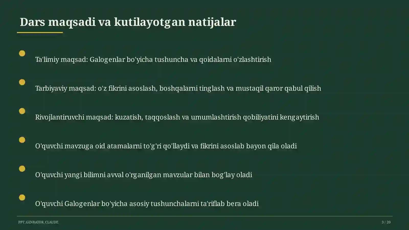 Galogenlar (9-sinf) 3