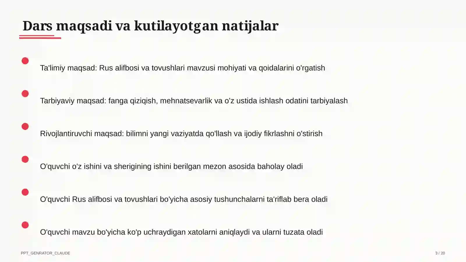 Rus alifbosi va tovushlari (2-sinf) 3