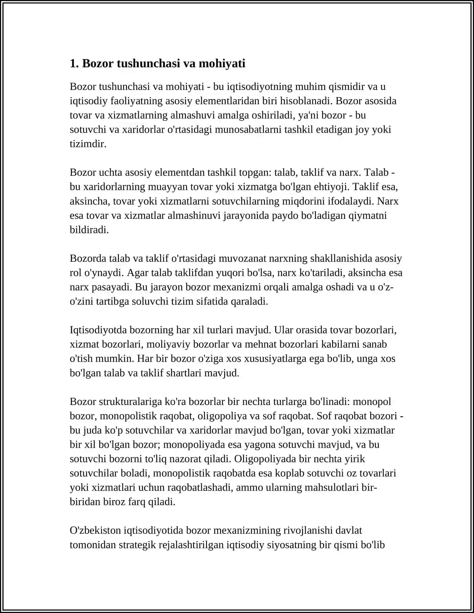 BOZORNING FUNKSIYALARI VA TURLARI 3