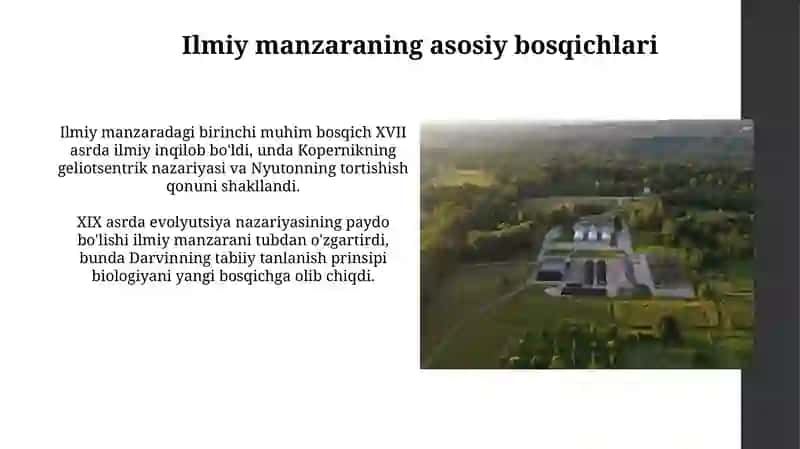 Dunyoning ilmiy landshafti va evolyutsiyasi 3