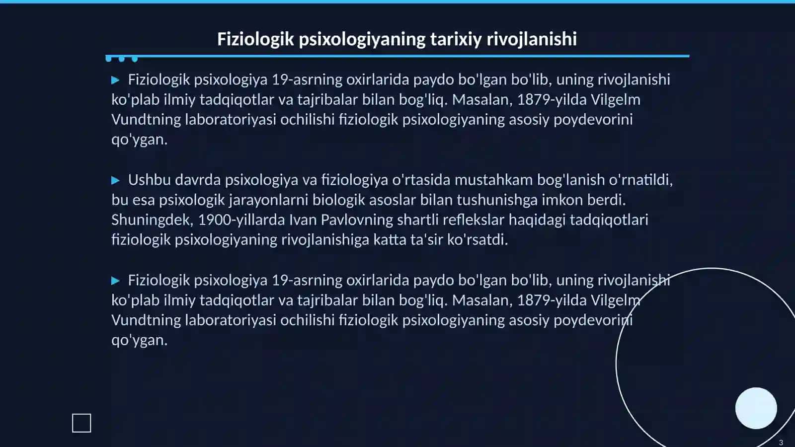 Fiziologik psixologiyaning paydo boʻlish shart -sharoitlari 3