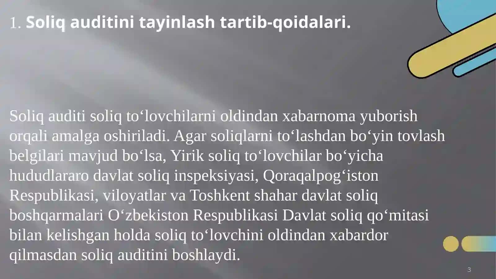 Farg`ona soliq texnikumining soliq auditida ayrim mavzular haqida 3