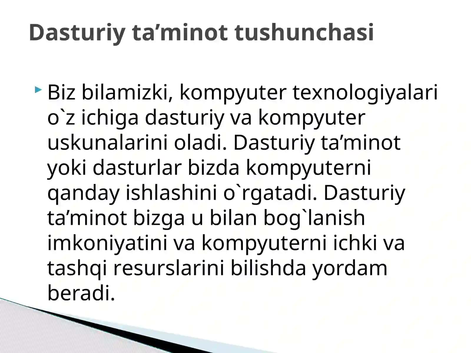DASTURIY TA’MINOT VA UNING RIVOJLANIBBORISH TENDENTSIYALARI 3