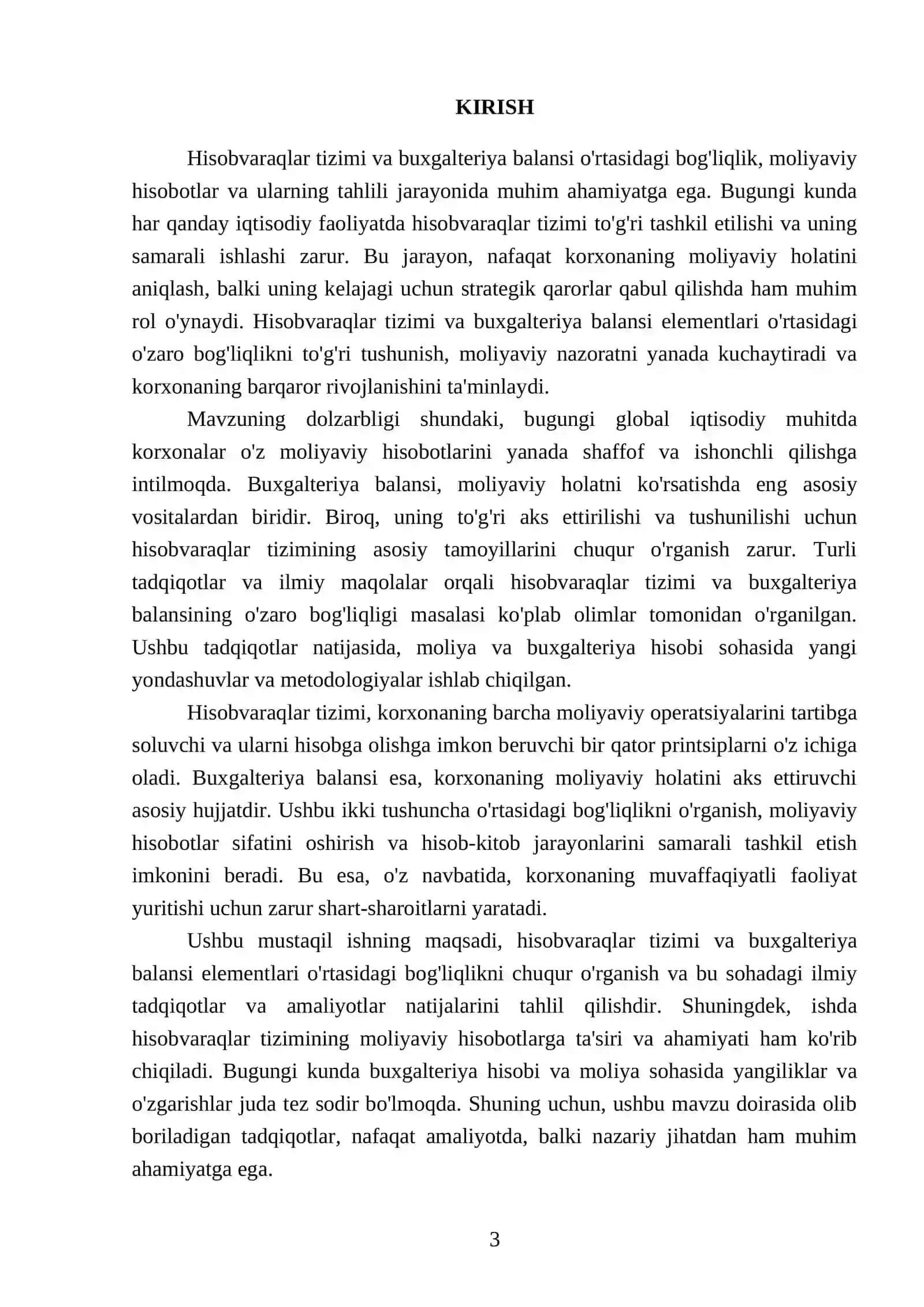 Hisobvaraqlar tizimi, buxgalteriya balansi elementlarining bogʻliqligi 3