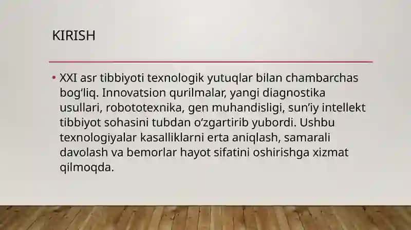 Zamonaviy tibbiyot texnologiyalari 3