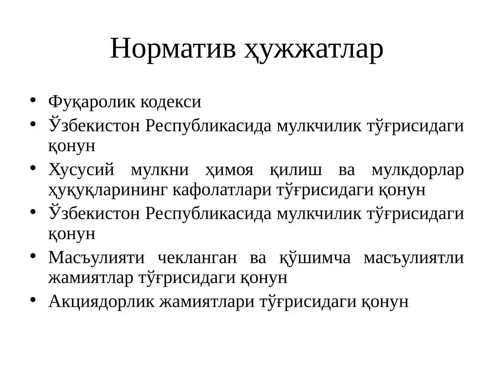 Бизнес фаолиятининг мулкий асослари 3