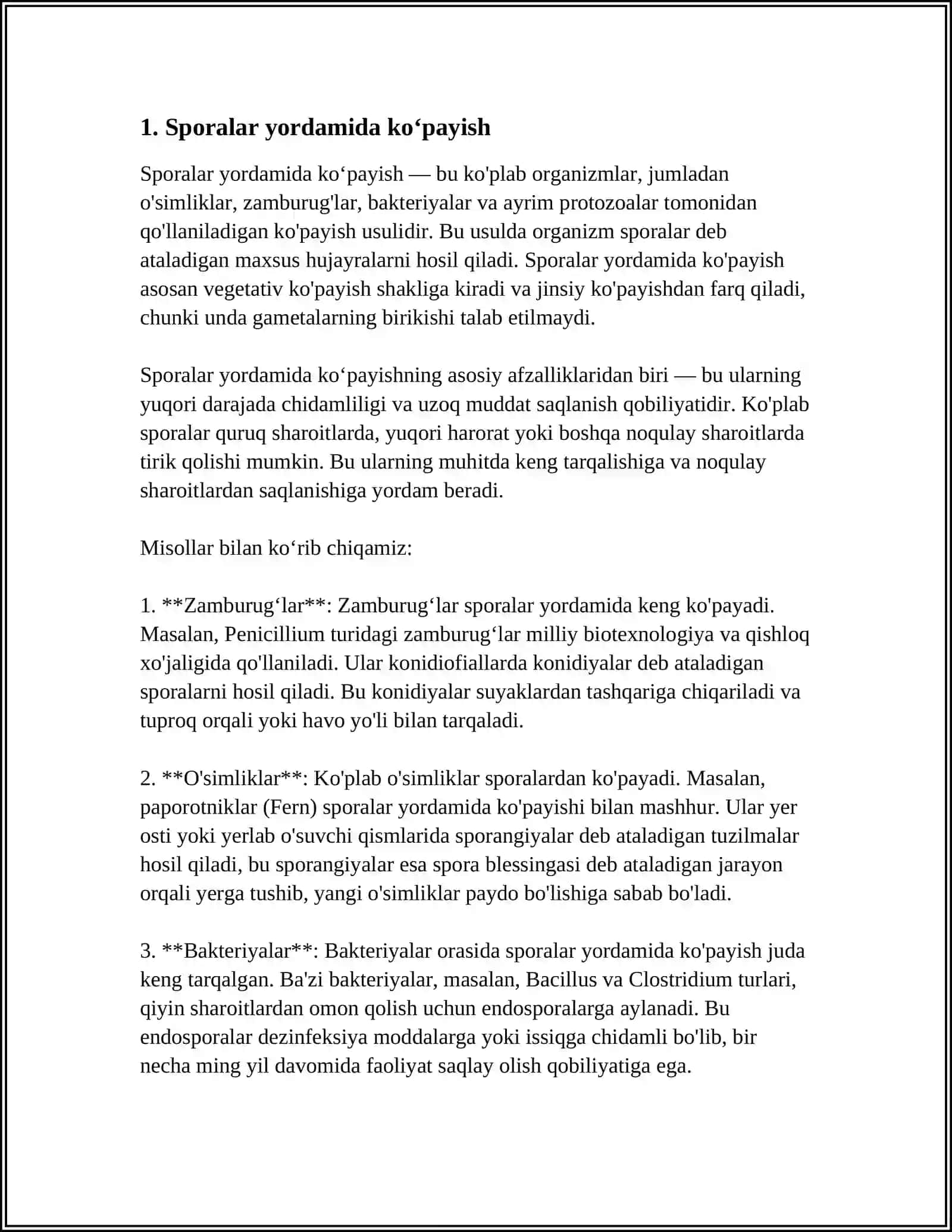 BIOPROTSITLAR SPORALILAR BIOLOGIYASINING OʻZIGA XOSLIGI BEZGAK PLAZMODIYSI VA TOKSOPLAZMASI 3