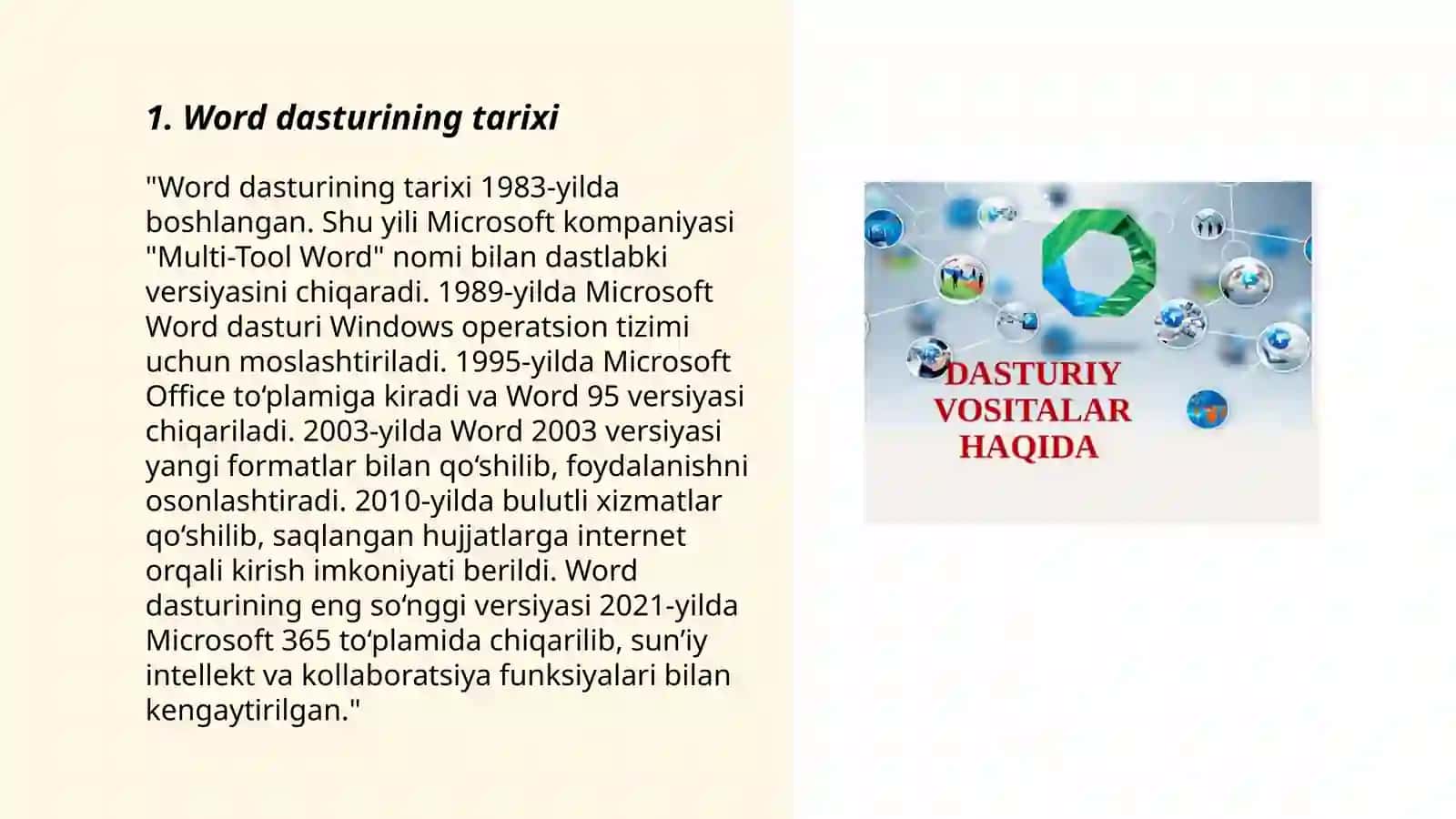 Word dasturiy taminot 3