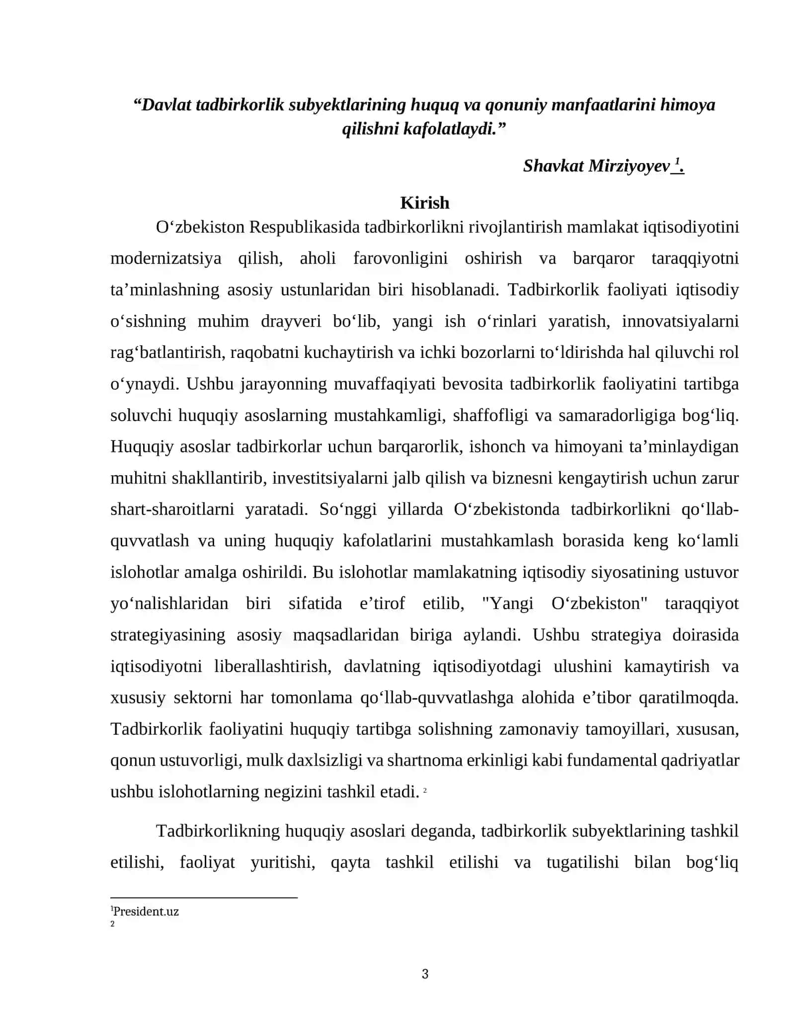 OZBEKISTONDA TADBIRKORLIKNI RIVONLANTIRISHNING HUQUQIY ASOSLARI 3