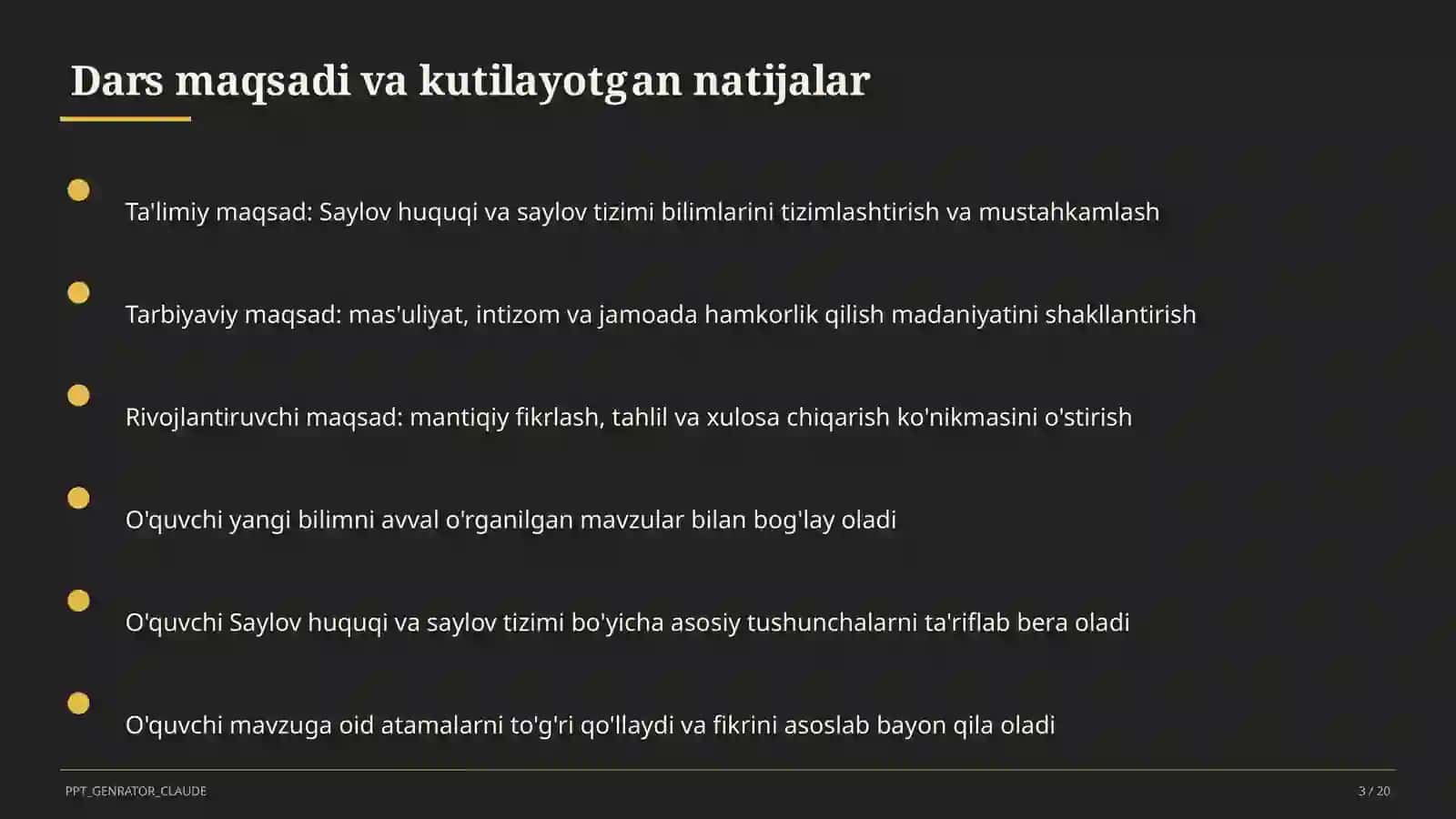 Saylov huquqi va saylov tizimi (10-sinf) 3
