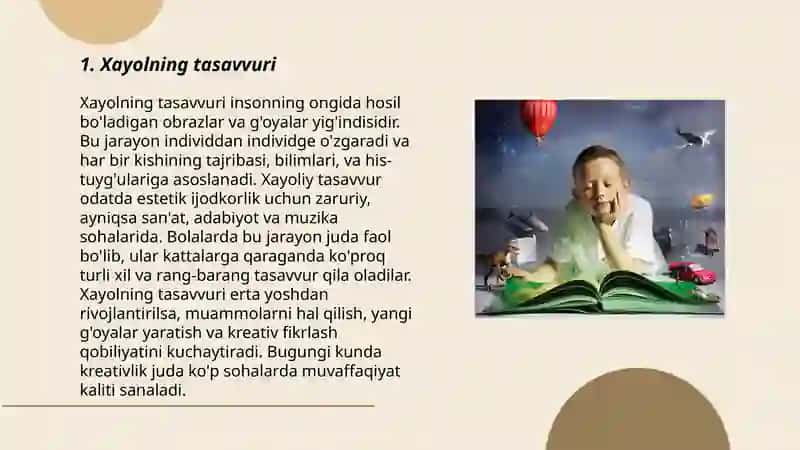Xayolning tasavvuri 3