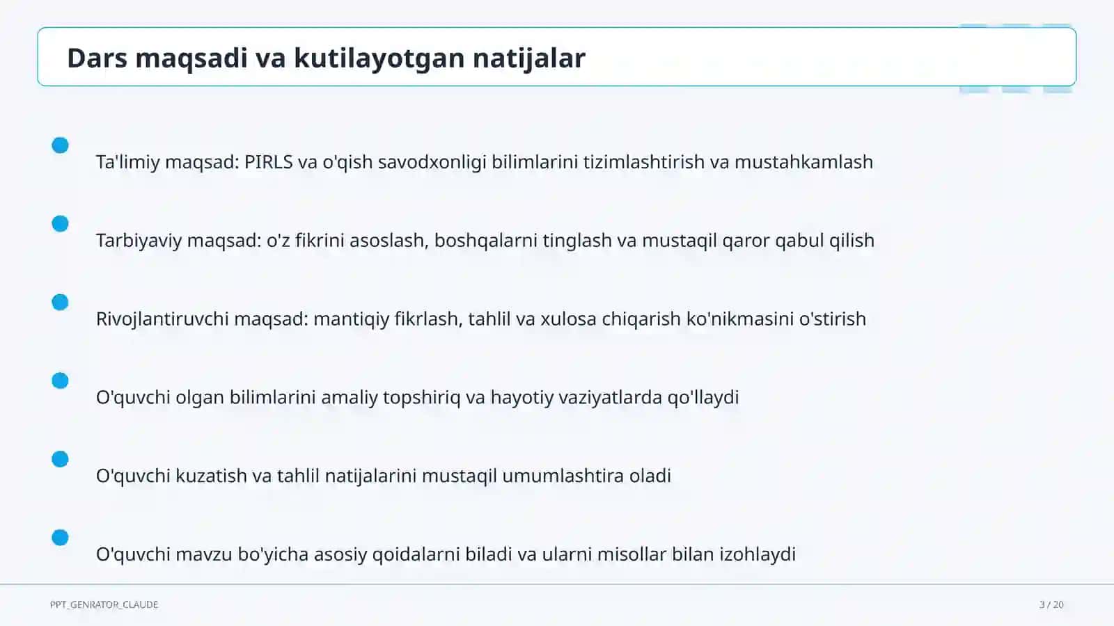 PIRLS va o'qish savodxonligi 3