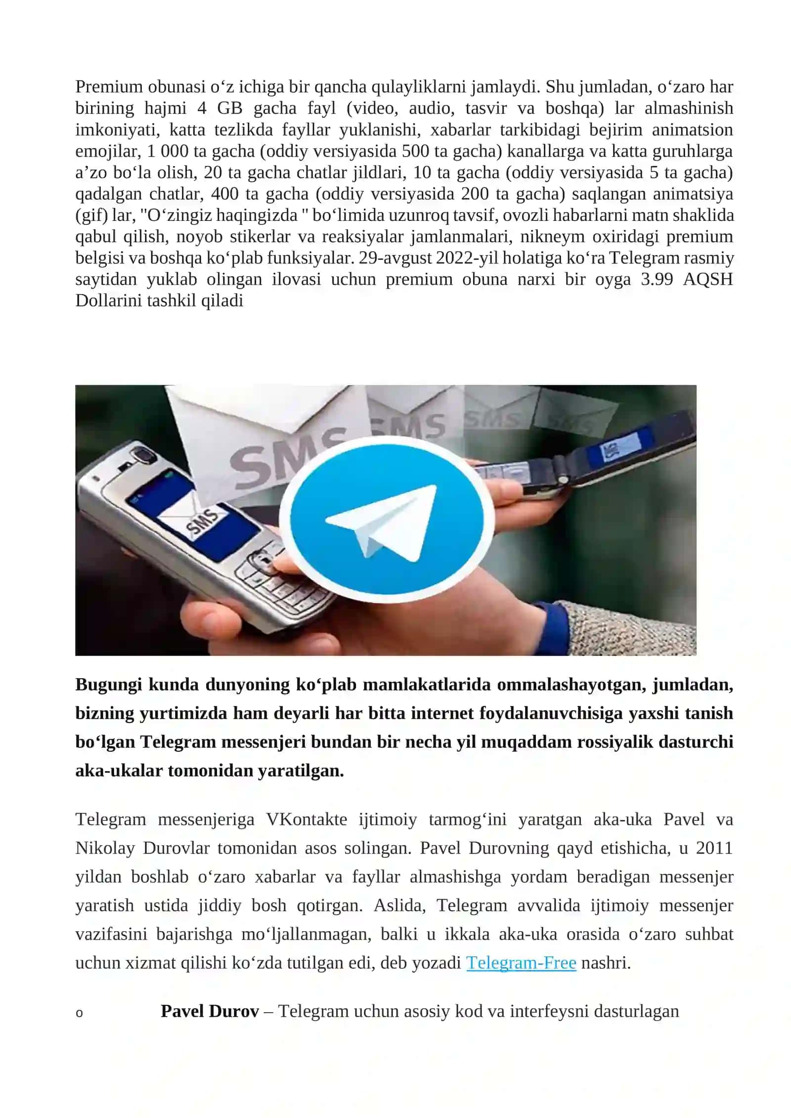 TELEGRAM TARMOG’I 3