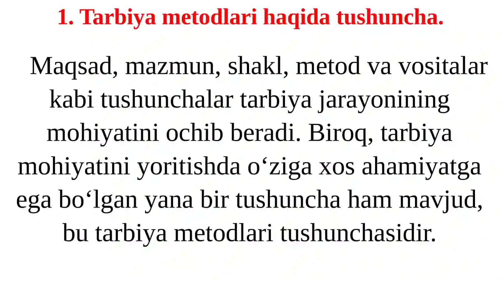 TARBIYA METODLARI TASNIFI 3