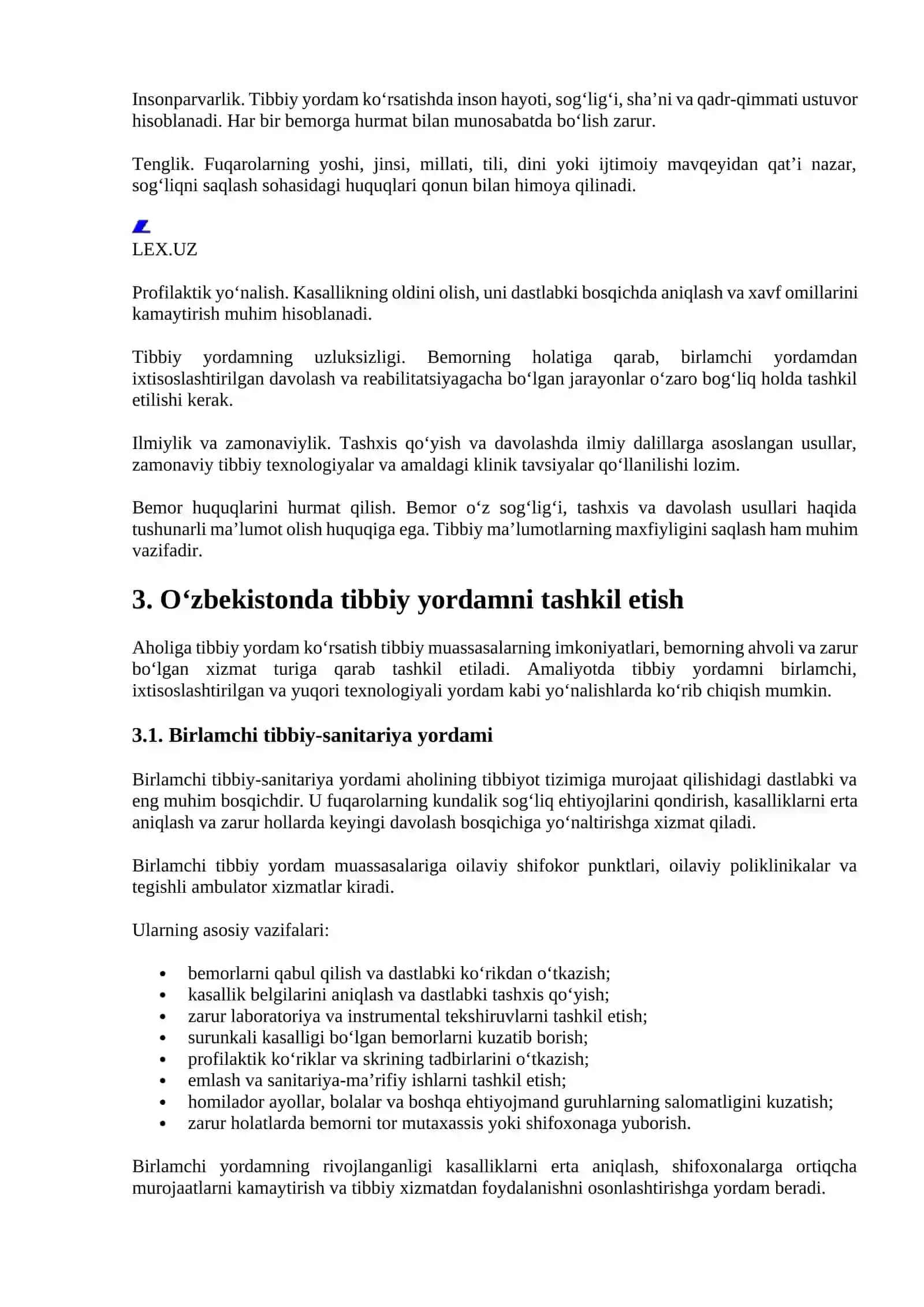 O‘ZBEKISTON RESPUBLIKASIDA SOG‘LIQNI SAQLASH TIZIMI 3