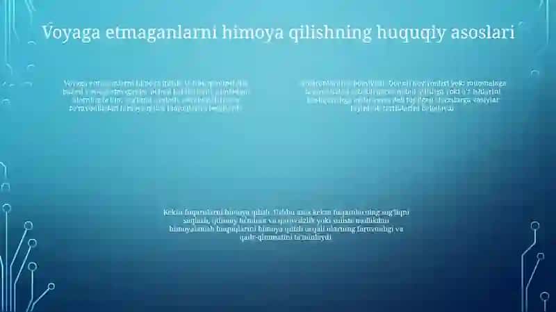 Voyaga Yetmaganlar, Mehnatga Layoqatsizlar Va YolgʻIz Keksalar Huquqing Kafolatlari 3