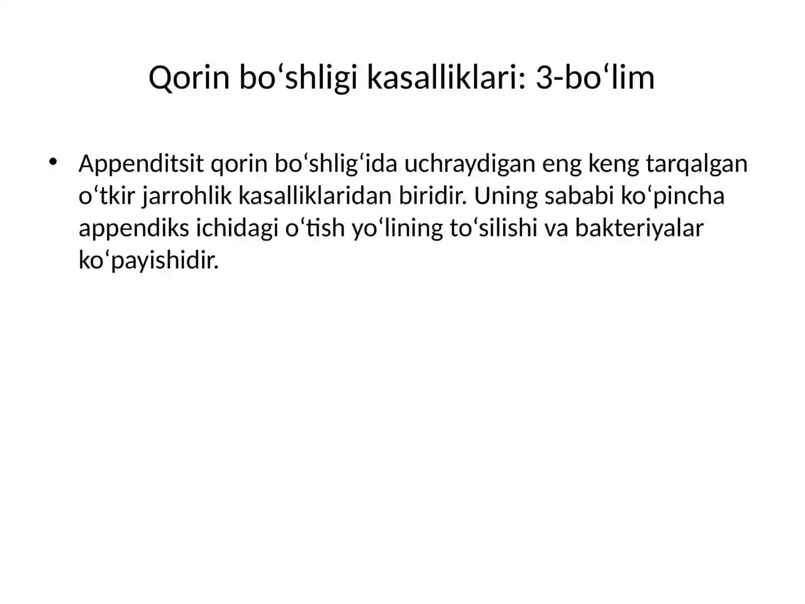 Qorin bo‘shligi kasalliklari 3